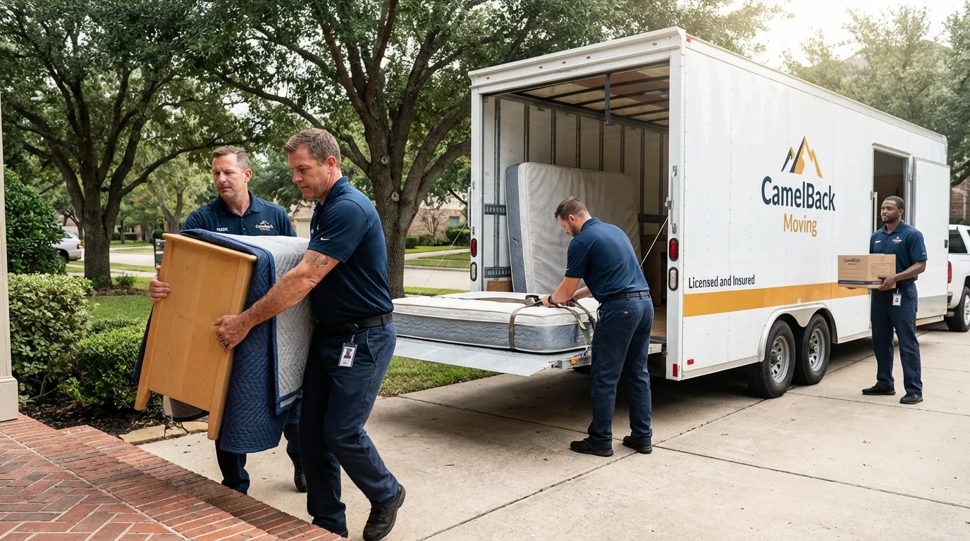 Crew loading residential truck for cross-state move from Clinton, KY
